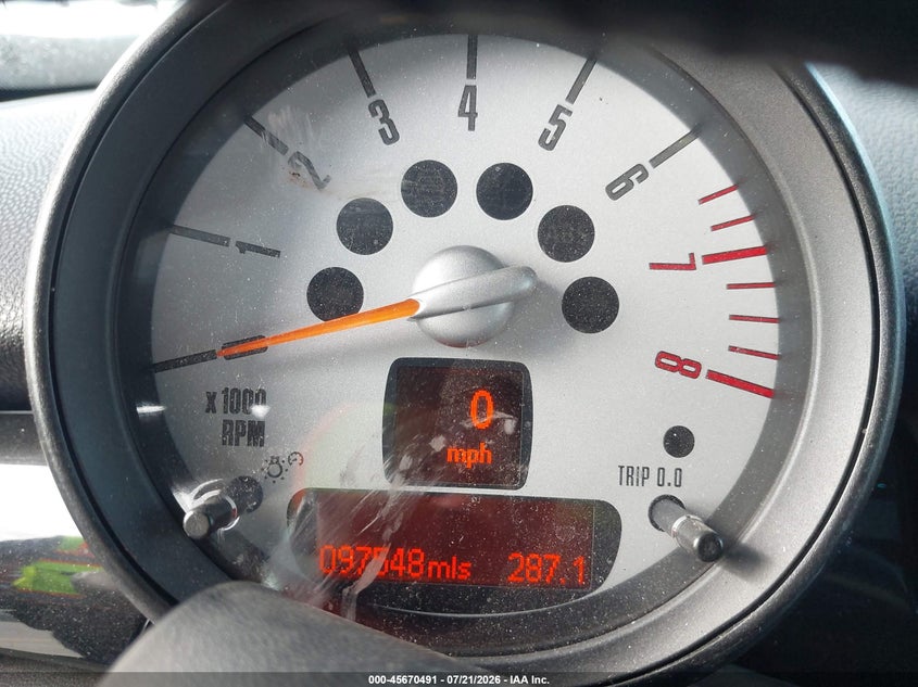 2013 Mini Hard top VIN WMWSV3C58DT394545 IAAI salvage auction — FRONT END, Wait Title, sold $375 on 2026-08-29 (photo 7)