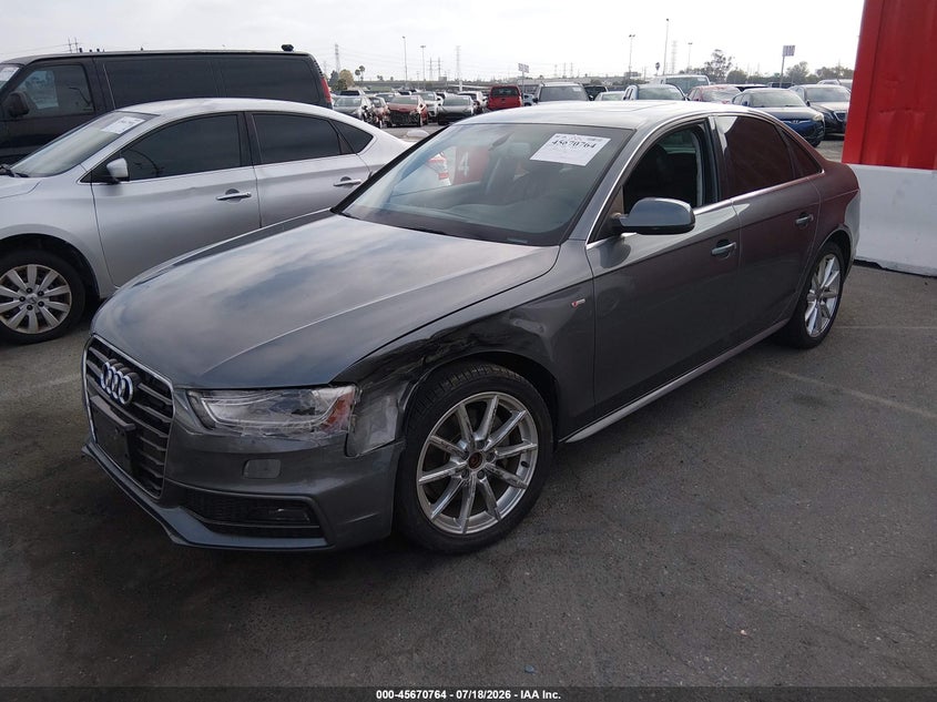2015 Audi A4 VIN WAUAFAFL0FN010997 IAAI salvage auction — NORMAL WEAR, Salvage Title, sold $25 on 2026-07-30 (photo 2)