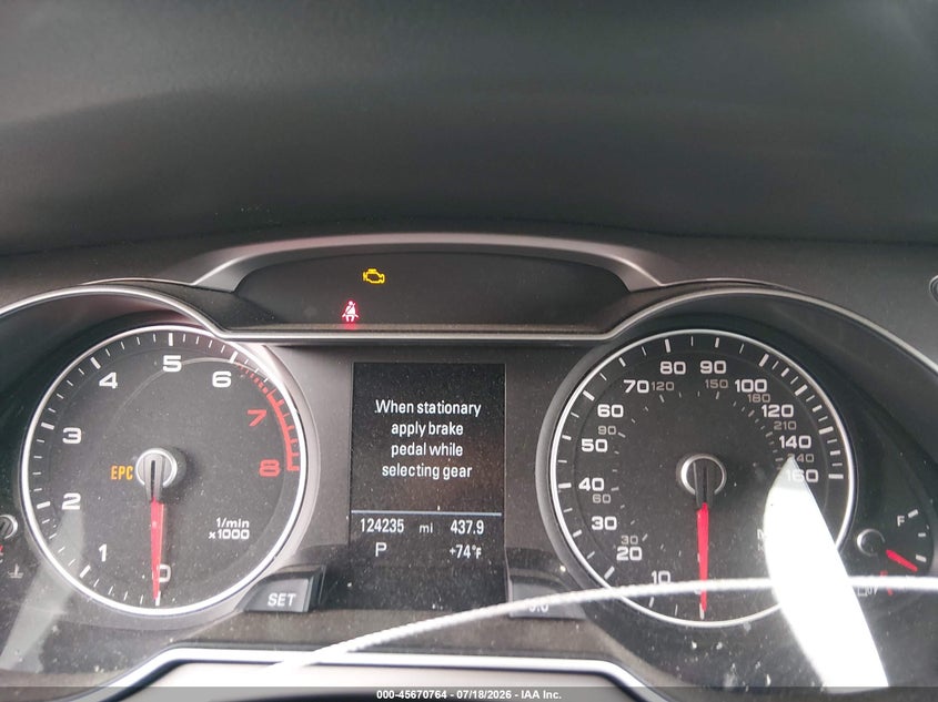 2015 Audi A4 VIN WAUAFAFL0FN010997 IAAI salvage auction — NORMAL WEAR, Salvage Title, sold $25 on 2026-07-30 (photo 7)