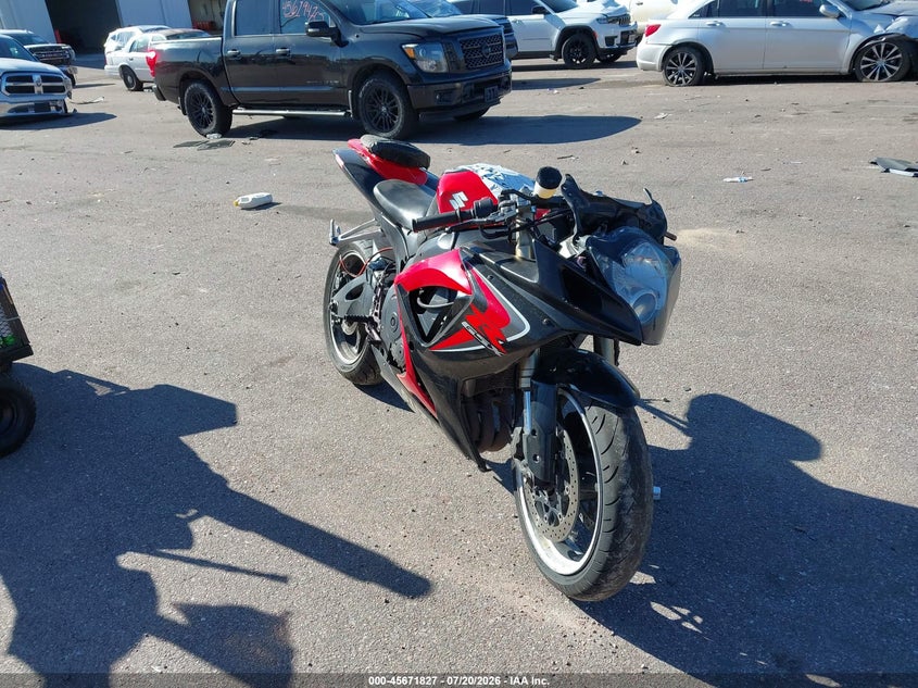 2007 Suzuki Gsx-r600 VIN JS1GN7DA872106071 IAAI salvage auction — FRONT & REAR, Salvage (Colorado), sold $850 on 2026-09-08 (photo 1)