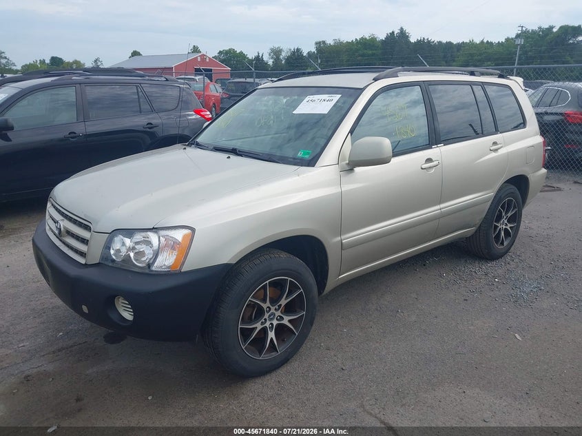 2001 Toyota Highlander VIN JTEGD21A010001457 IAAI salvage auction — FRONT END, Clear (Virginia), sold $125 on 2026-07-28 (photo 2)