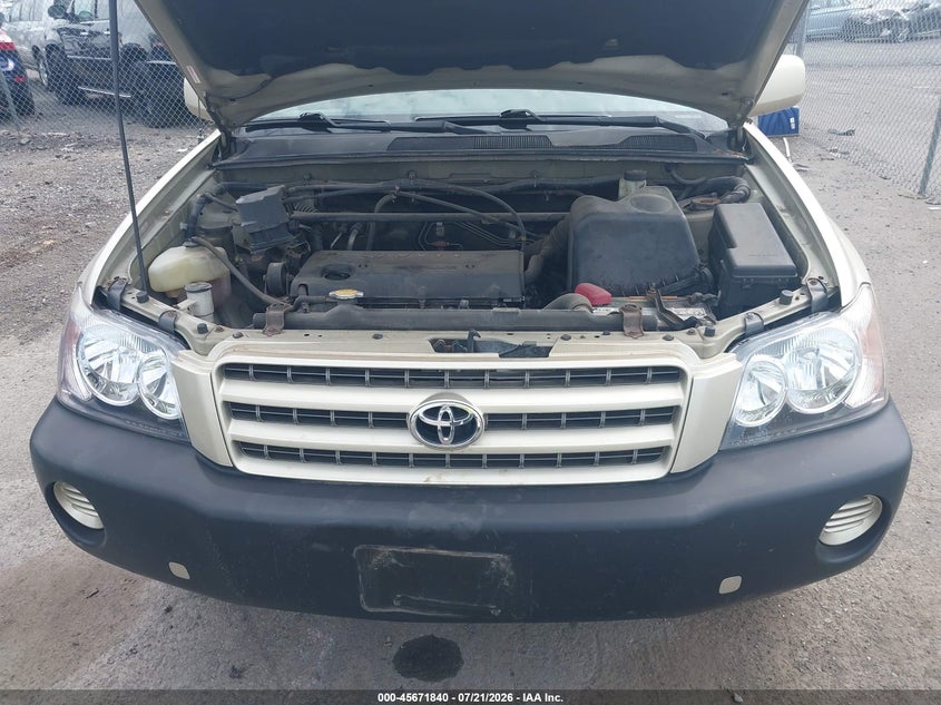 2001 Toyota Highlander VIN JTEGD21A010001457 IAAI salvage auction — FRONT END, Clear (Virginia), sold $125 on 2026-07-28 (photo 6)