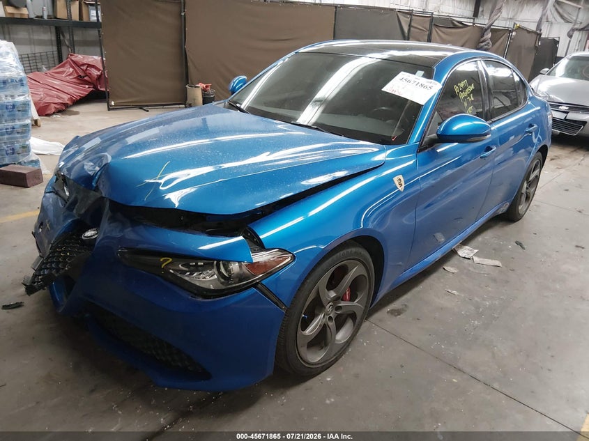 2019 Alfa romeo Giulia VIN ZARFAMAN3K7607020 IAAI salvage auction — FRONT END, Salvage Title, sold $25 on 2026-08-03 (photo 2)
