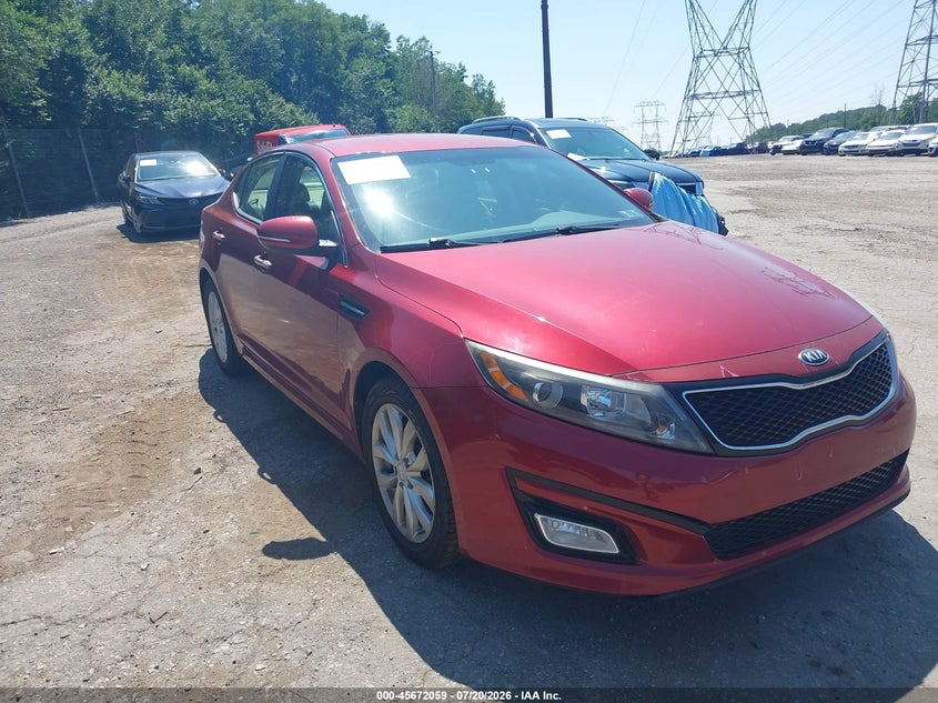 2014 Kia Optima VIN 5XXGN4A74EG276013 IAAI salvage auction — NORMAL WEAR, Clear (Pennsylvania), sold $275 on 2026-07-24 (photo 1)