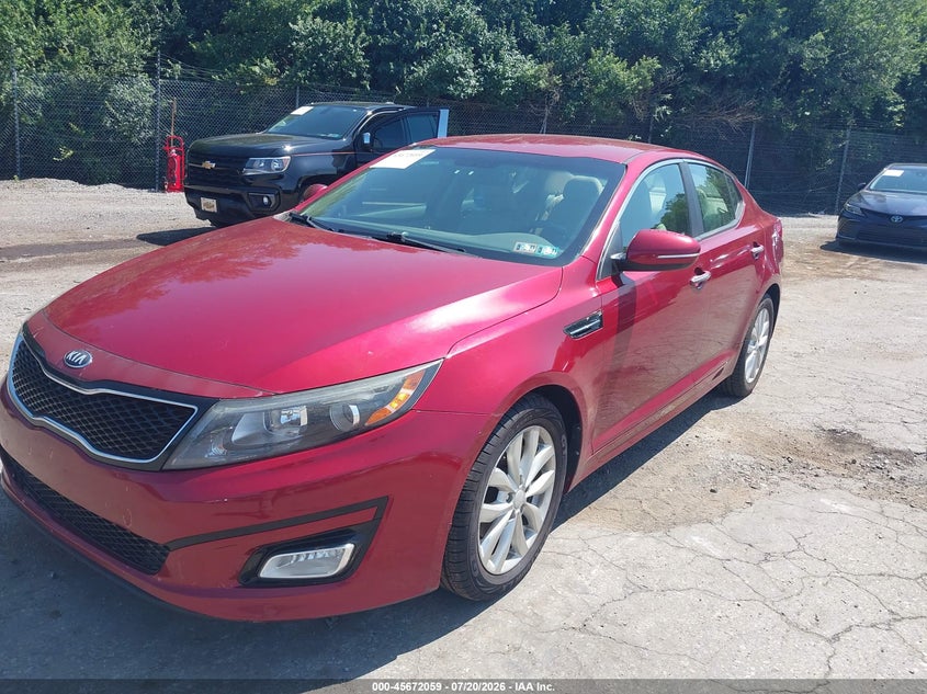 2014 Kia Optima VIN 5XXGN4A74EG276013 IAAI salvage auction — NORMAL WEAR, Clear (Pennsylvania), sold $275 on 2026-07-24 (photo 2)
