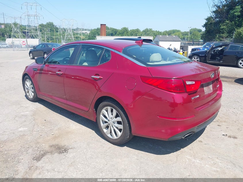 2014 Kia Optima VIN 5XXGN4A74EG276013 IAAI salvage auction — NORMAL WEAR, Clear (Pennsylvania), sold $275 on 2026-07-24 (photo 3)