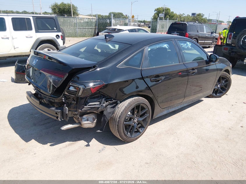 2026 Honda Civic VIN 2HGFE4F86TH342649 IAAI salvage auction — REAR END, Certificate Of Destruction (Florida), sold $7,600 on 2026-07-25 (photo 4)