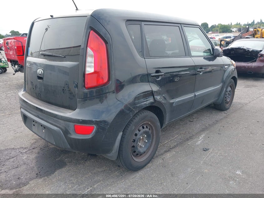 2013 Kia Soul VIN KNDJT2A59D7566320 IAAI salvage auction — FRONT & REAR, Clear (Oregon), sold $575 on 2026-07-23 (photo 4)
