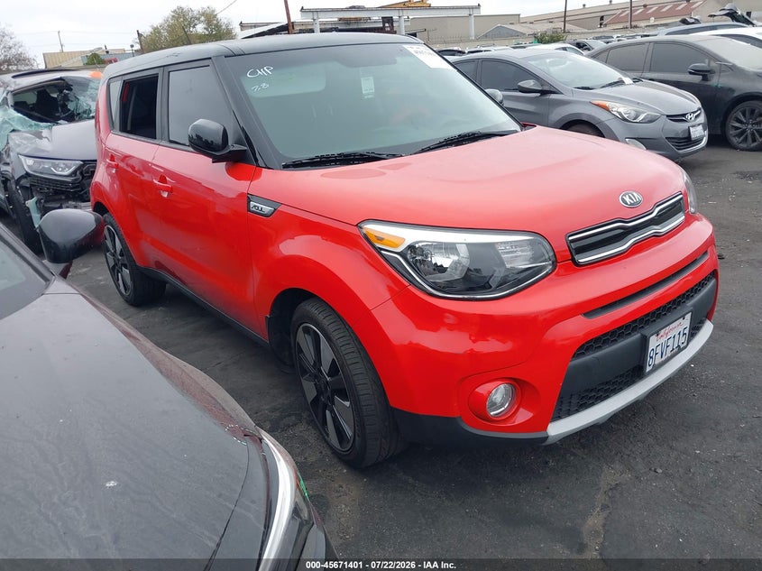 2019 Kia Soul VIN KNDJP3A56K7650649 IAAI salvage auction — VANDALISM, Salvage Title, sold $2,800 on 2026-08-02 (photo 1)