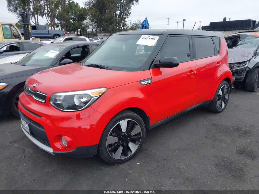 2019 Kia Soul VIN KNDJP3A56K7650649 IAAI salvage auction — VANDALISM, Salvage Title, sold $2,800 on 2026-08-02 (photo 2)