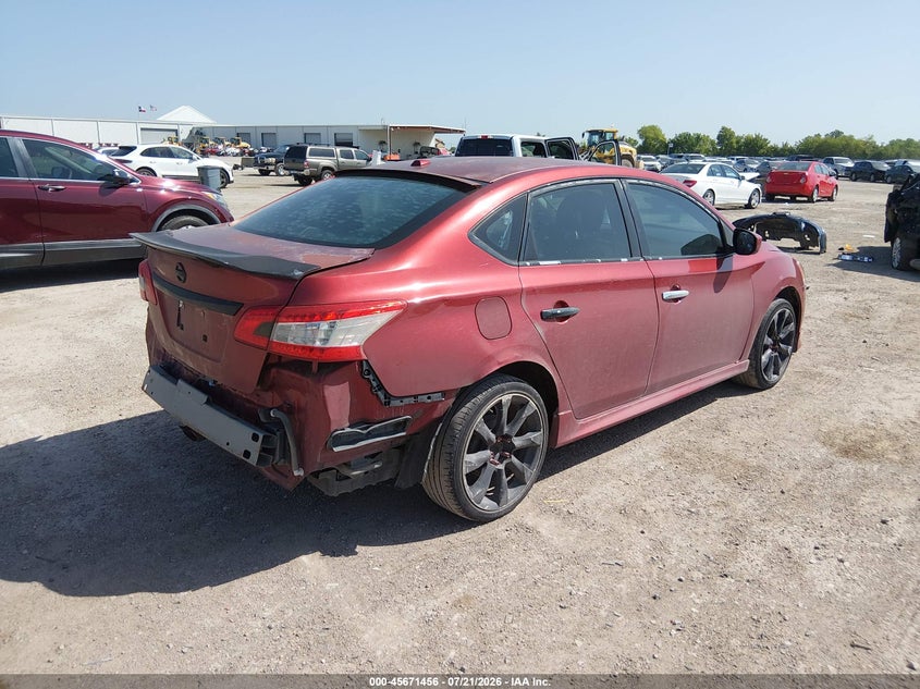 2015 Nissan Sentra VIN 3N1AB7APXFY316817 IAAI salvage auction — FRONT & REAR, Salvage (Texas), sold $375 on 2026-08-01 (photo 4)