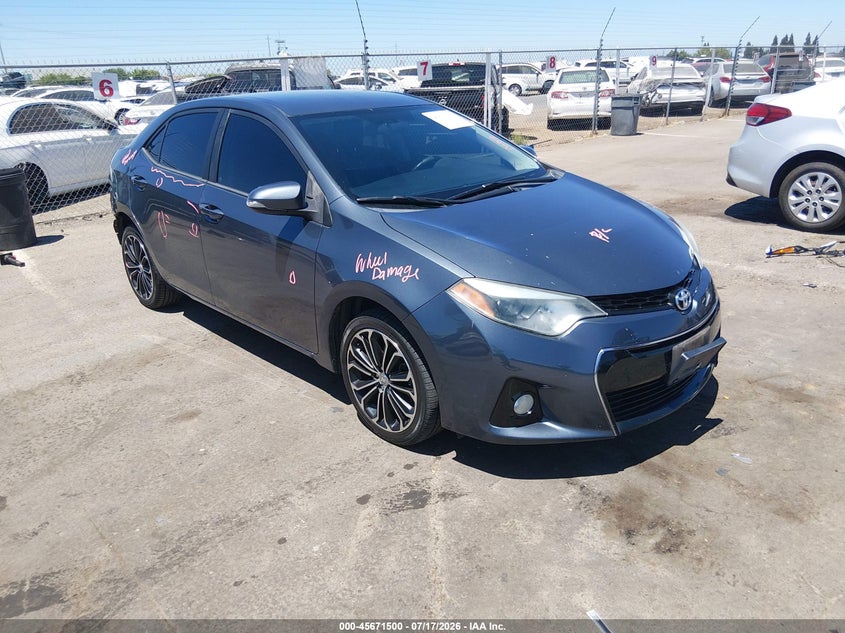 2016 Toyota Corolla VIN 5YFBURHE6GP525727 IAAI salvage auction — REAR END, Salvage Title, sold $3,650 on 2026-08-01 (photo 1)
