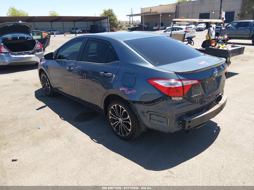 2016 Toyota Corolla VIN 5YFBURHE6GP525727 IAAI salvage auction — REAR END, Salvage Title, sold $3,650 on 2026-08-01 (photo 3)