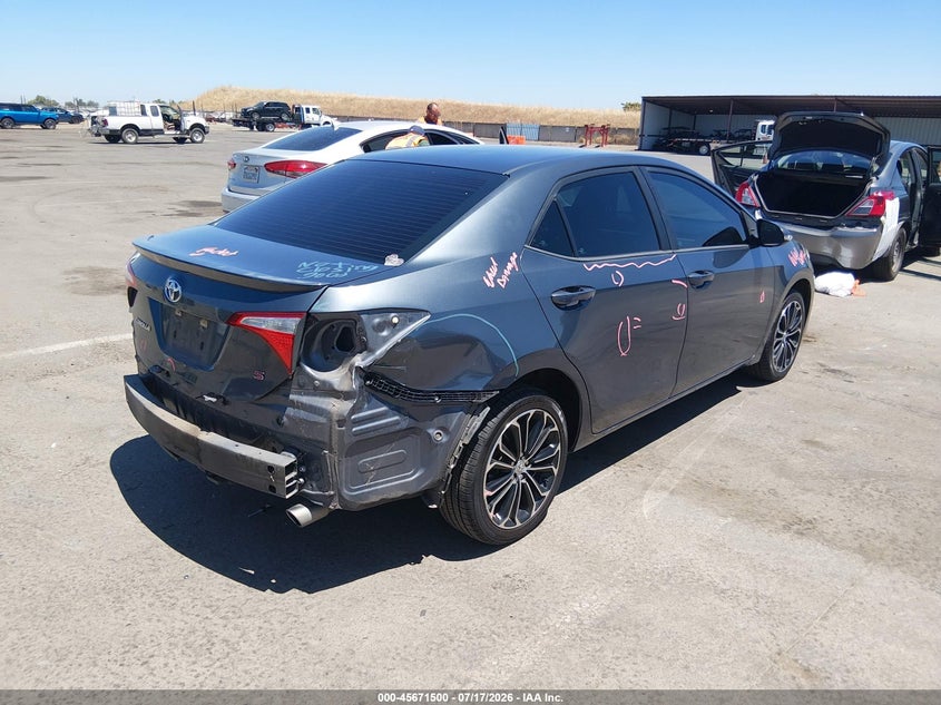 2016 Toyota Corolla VIN 5YFBURHE6GP525727 IAAI salvage auction — REAR END, Salvage Title, sold $3,650 on 2026-08-01 (photo 4)