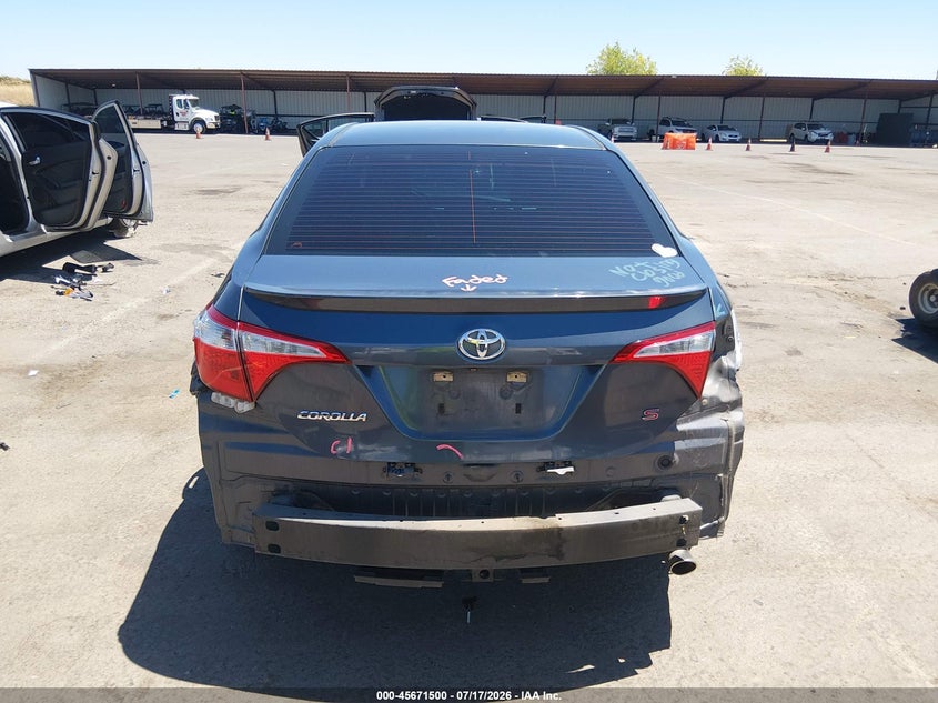 2016 Toyota Corolla VIN 5YFBURHE6GP525727 IAAI salvage auction — REAR END, Salvage Title, sold $3,650 on 2026-08-01 (photo 6)