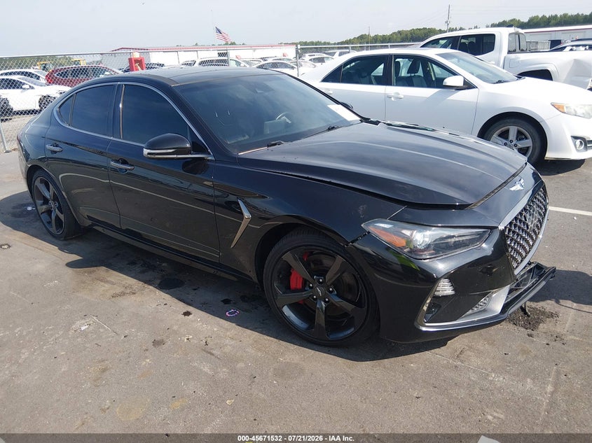 2019 Genesis G70 VIN KMTG34LE9KU027585 IAAI salvage auction — Unknown, Salvage (North Carolina), sold $6,375 on 2026-09-03 (photo 1)