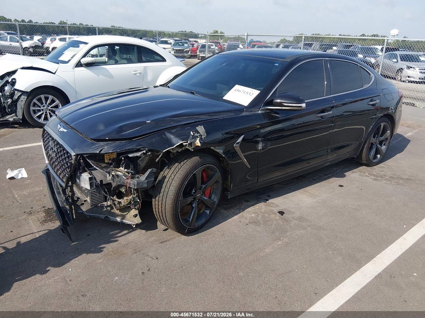 2019 Genesis G70 VIN KMTG34LE9KU027585 IAAI salvage auction — Unknown, Salvage (North Carolina), sold $6,375 on 2026-09-03 (photo 2)