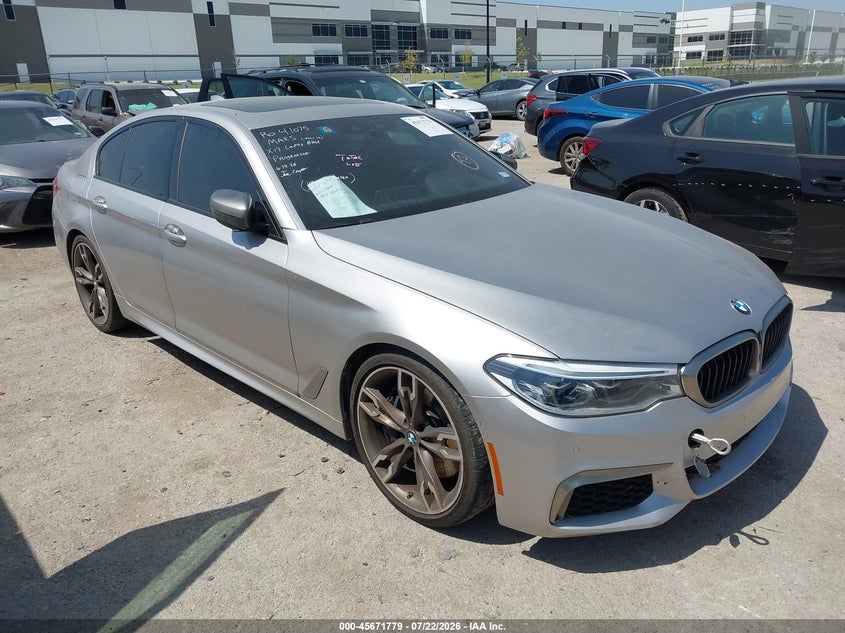 2020 BMW 5er VIN WBAJS7C03LCD45481 IAAI salvage auction — WATER/FLOOD, Wait Title, sold $14,600 on 2026-08-05 (photo 1)