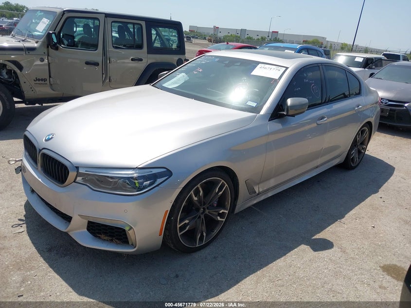 2020 BMW 5er VIN WBAJS7C03LCD45481 IAAI salvage auction — WATER/FLOOD, Wait Title, sold $14,600 on 2026-08-05 (photo 2)