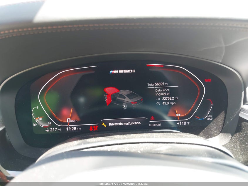 2020 BMW 5er VIN WBAJS7C03LCD45481 IAAI salvage auction — WATER/FLOOD, Wait Title, sold $14,600 on 2026-08-05 (photo 7)