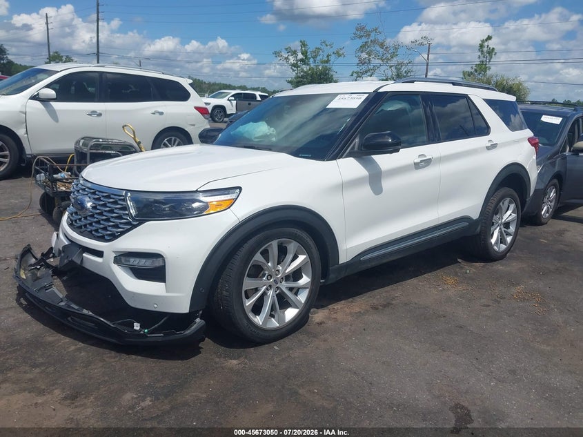 2022 Ford Explorer VIN 1FM5K8HC2NGA33590 IAAI salvage auction — FRONT & REAR, Wait Title, sold $9,675 on 2026-08-22 (photo 2)