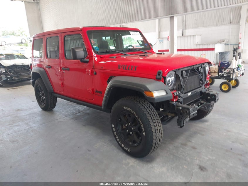 2021 Jeep Wrangler / VIN 1C4HJXDG2MW744007 — IAAI salvage auction photo