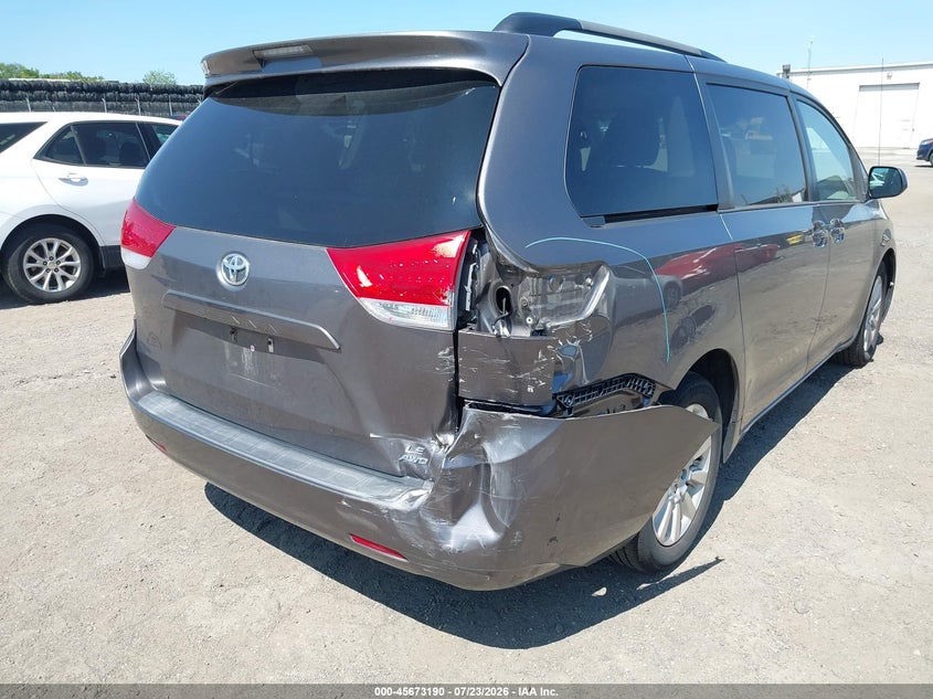 2014 Toyota Sienna VIN 5TDJK3DC3ES090303 IAAI salvage auction — RIGHT REAR, Salvage Title, sold $8,200 on 2026-08-21 (photo 6)