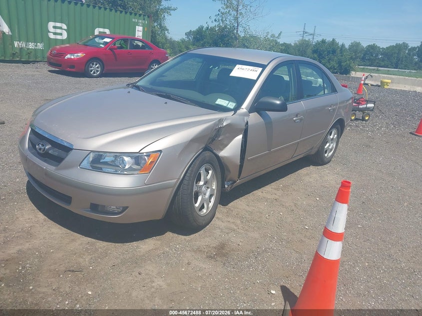 2006 Hyundai Sonata VIN 5NPEU46F96H044300 IAAI salvage auction — LEFT FRONT, Clear (New York), sold $625 on 2026-07-28 (photo 2)