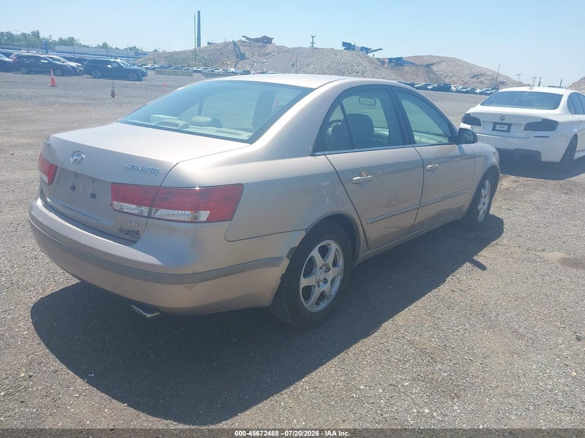 2006 Hyundai Sonata VIN 5NPEU46F96H044300 IAAI salvage auction — LEFT FRONT, Clear (New York), sold $625 on 2026-07-28 (photo 4)