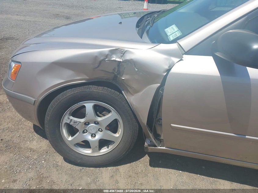2006 Hyundai Sonata VIN 5NPEU46F96H044300 IAAI salvage auction — LEFT FRONT, Clear (New York), sold $625 on 2026-07-28 (photo 6)
