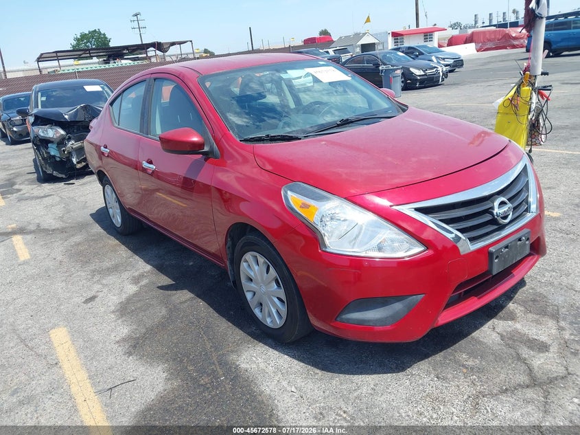 2015 Nissan Versa VIN 3N1CN7AP0FL898505 IAAI salvage auction — FRONT & REAR, Salvage (California), sold $875 on 2026-07-29 (photo 1)