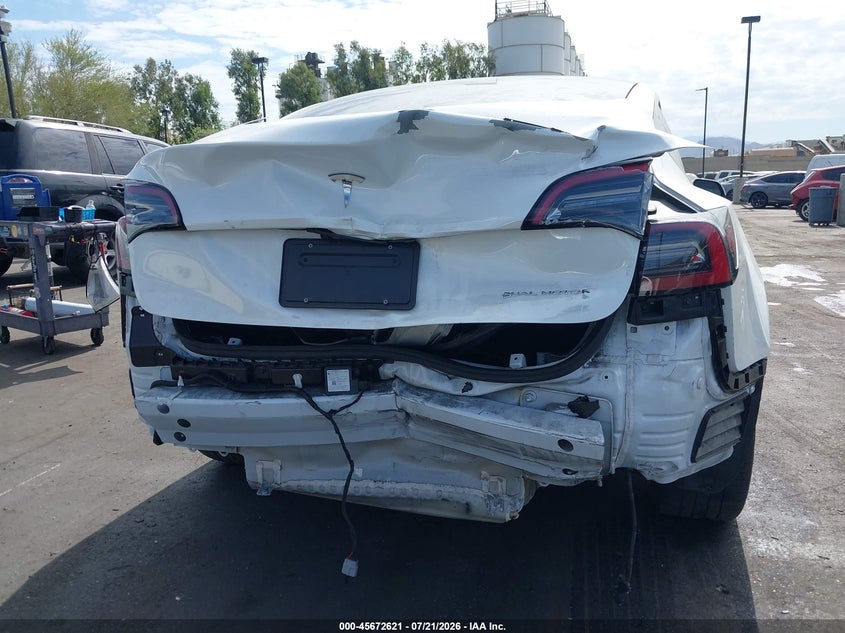 2023 Tesla Model 3 VIN 5YJ3E1EB8PF636269 IAAI salvage auction — REAR END, Wait Title, sold $7,050 on 2026-07-31 (photo 6)