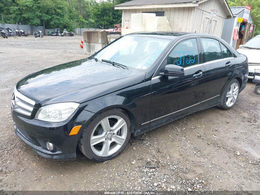 2010 Mercedes-benz C class VIN WDDGF8BB7AR111187 IAAI salvage auction — NORMAL WEAR, Clear (Pennsylvania), sold $825 on 2026-07-28 (photo 2)