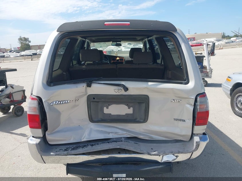 1999 Toyota 4runner VIN JT3GN86R3X0120359 IAAI salvage auction — REAR END, Salvage (California), sold $850 on 2026-07-29 (photo 6)