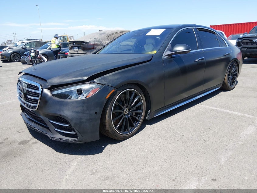 2022 Mercedes-benz S-klasse VIN W1K6G7GB0NA133581 IAAI salvage auction — FRONT END, Salvage Title, sold $41,900 on 2026-07-30 (photo 2)