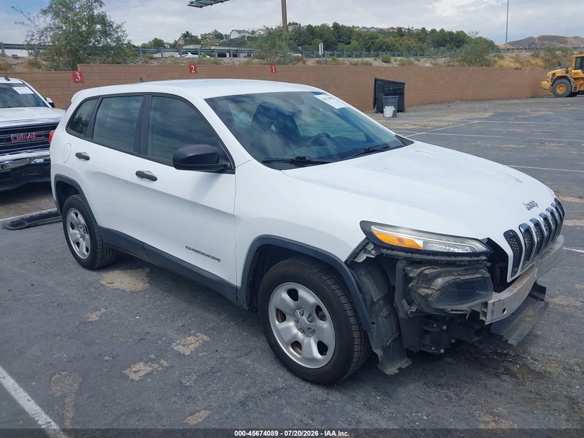 2014 Jeep Cherokee VIN 1C4PJLAB7EW246402 IAAI salvage auction — FRONT END, Salvage Title, sold $2,500 on 2026-09-24 (photo 1)