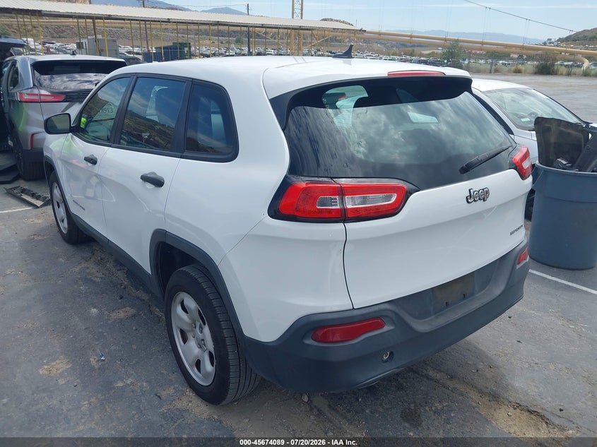 2014 Jeep Cherokee VIN 1C4PJLAB7EW246402 IAAI salvage auction — FRONT END, Salvage Title, sold $2,500 on 2026-09-24 (photo 3)