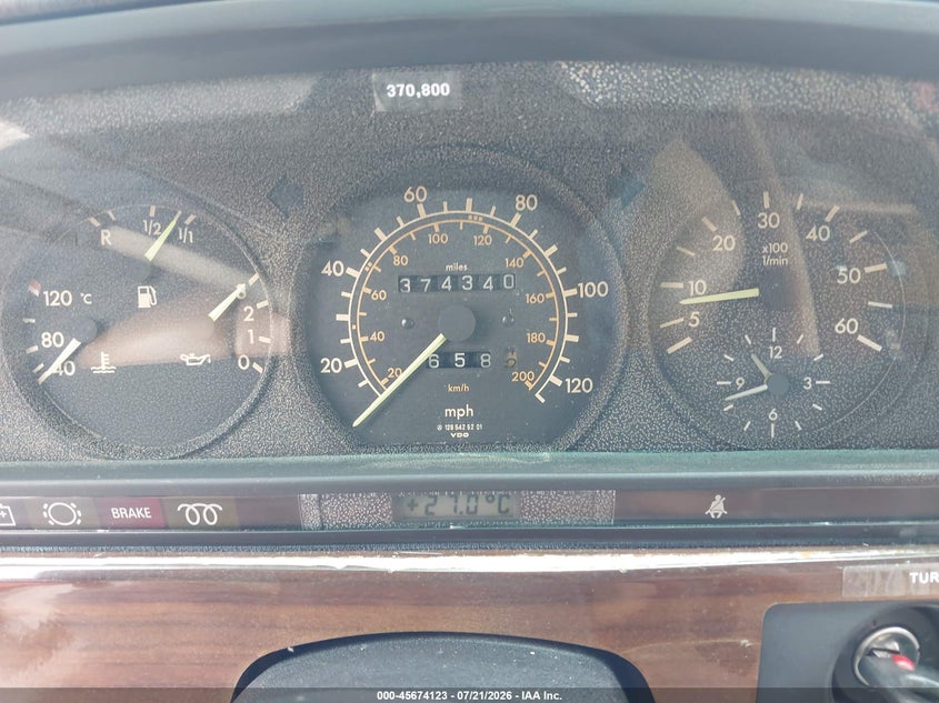 1984 Mercedes-benz 300 VIN WDBCB20A7EA065262 IAAI salvage auction — NORMAL WEAR, Clear-Dealer Only (North Carolina), sold $325 on 2026-07-28 (photo 7)