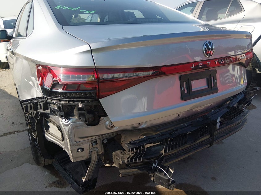 2026 Volkswagen Jetta VIN 3VW7W7BU9TM002219 IAAI salvage auction — REAR END, Enterprise Vehicles Clear Only (New Jersey), sold $11,800 on 2026-07-29 (photo 6)