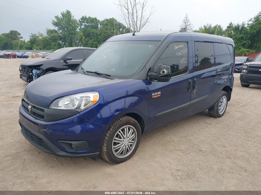2017 Ram Promaster city VIN ZFBERFBB2H6E27689 IAAI salvage auction — FRONT & REAR, Salvage Title, sold $1,550 on 2026-08-17 (photo 2)