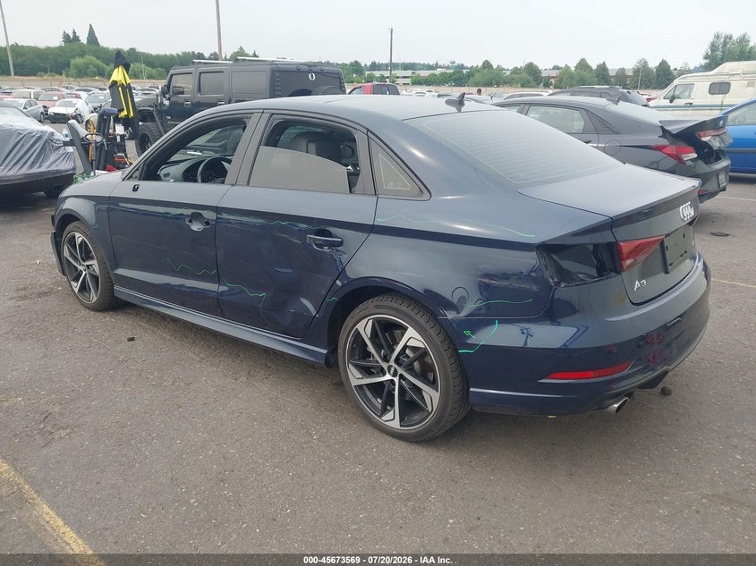 2020 Audi A3 VIN WAUJEGFF0LA095939 IAAI salvage auction — LEFT SIDE, Salvage Title, sold $8,750 on 2026-09-10 (photo 3)