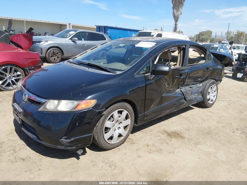 2006 Honda Civic VIN JHMFA16566S011368 IAAI salvage auction — REAR END, Salvage (California), sold $475 on 2026-08-02 (photo 2)