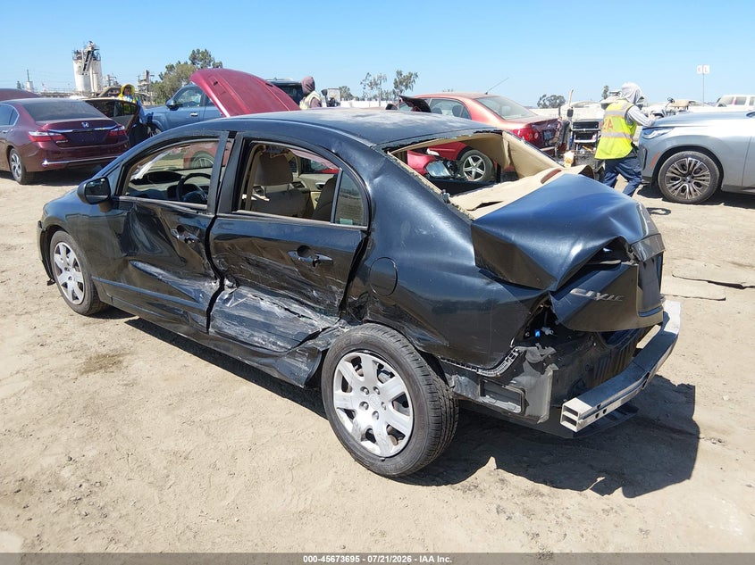 2006 Honda Civic VIN JHMFA16566S011368 IAAI salvage auction — REAR END, Salvage (California), sold $475 on 2026-08-02 (photo 3)