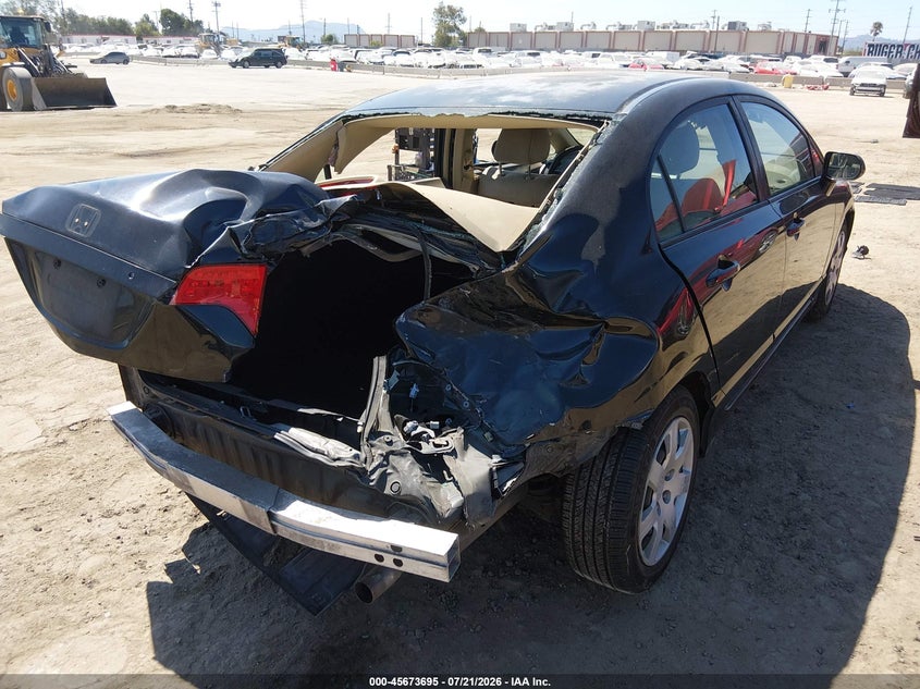 2006 Honda Civic VIN JHMFA16566S011368 IAAI salvage auction — REAR END, Salvage (California), sold $475 on 2026-08-02 (photo 6)