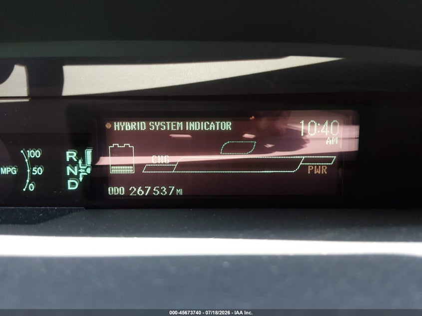 2010 Toyota Prius VIN JTDKN3DU1A0109576 IAAI salvage auction — NORMAL WEAR, Clear - Dealer Only (California), sold $475 on 2026-07-23 (photo 7)