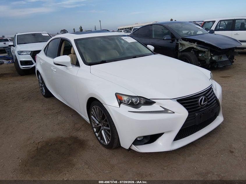 2015 Lexus Is 250 VIN JTHBF1D26F5045060 IAAI salvage auction — NORMAL WEAR, Clear - Dealer Only (California), sold $4,550 on 2026-07-29 (photo 1)