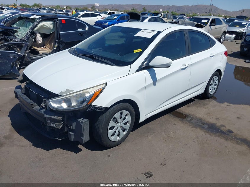 2016 Hyundai Accent VIN KMHCT4AE1GU123908 IAAI salvage auction — FRONT END, Salvage Title, sold $800 on 2026-07-31 (photo 2)