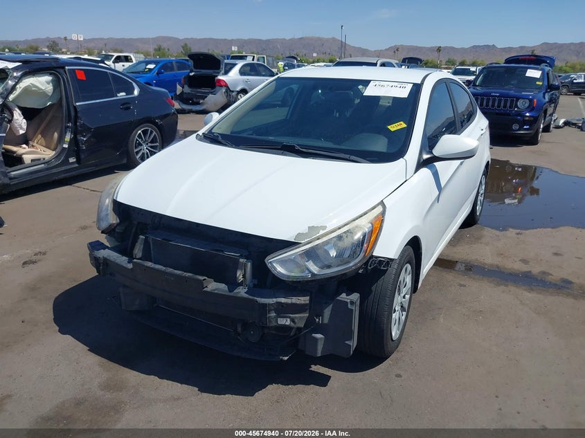 2016 Hyundai Accent VIN KMHCT4AE1GU123908 IAAI salvage auction — FRONT END, Salvage Title, sold $800 on 2026-07-31 (photo 6)