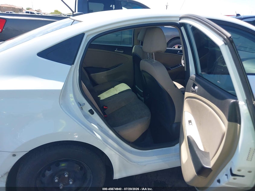 2016 Hyundai Accent VIN KMHCT4AE1GU123908 IAAI salvage auction — FRONT END, Salvage Title, sold $800 on 2026-07-31 (photo 8)