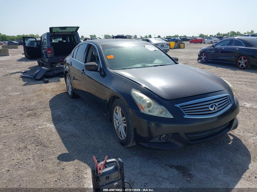 2010 Infiniti G37 VIN JN1CV6AP8AM200537 IAAI salvage auction — NORMAL WEAR, Original (Texas), sold $25 on 2026-07-29 (photo 1)